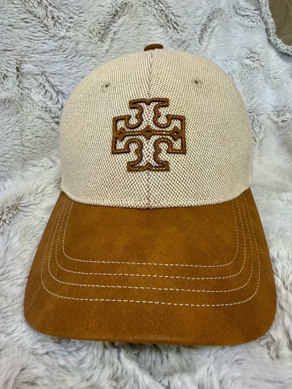 Tory Burch Two-Tone Canvas Cap,